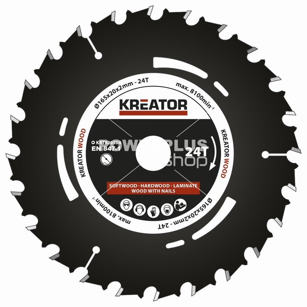 (obrázek pro) KRT020304 - Pilový kotouč pro ponorné pily 165mm, 24T