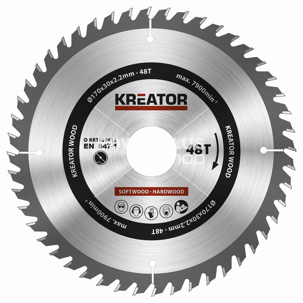 (obrázek pro) KRT020413 - Pilový kotouč na dřevo 170mm, 48T