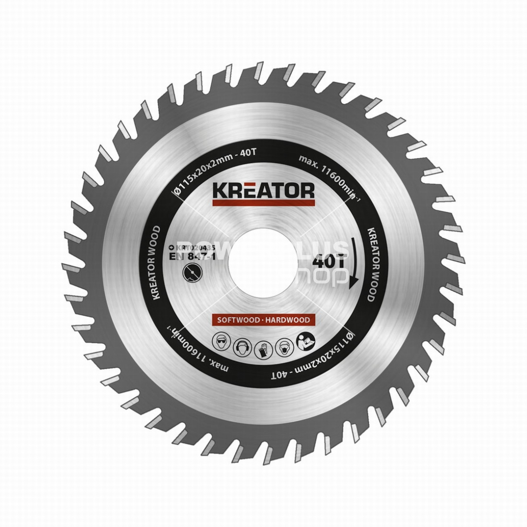 (obrázek pro) KRT020435 - Pilový kotouč na dřevo 115mm, 40T