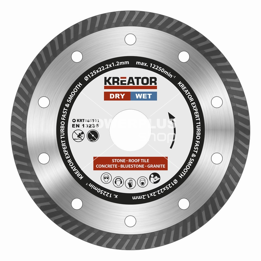 (obrázek pro) KRT085101 - Diamantový kotouč celoobvodový 125mm EXPERT TURBO