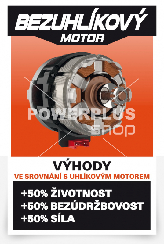 Modální Další obrázky pro POWDP35170 - Aku úhlová bruska 40V 125mm bezuhlíková (bez AKU)