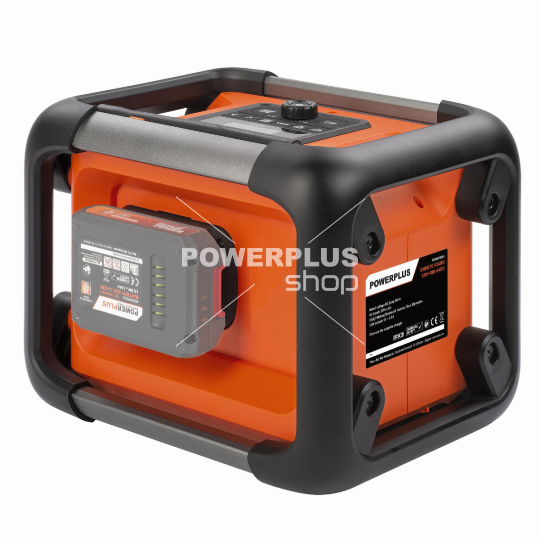 POWDP8061 - Aku stavební rádio 20V  plus  220V (bez AKU)