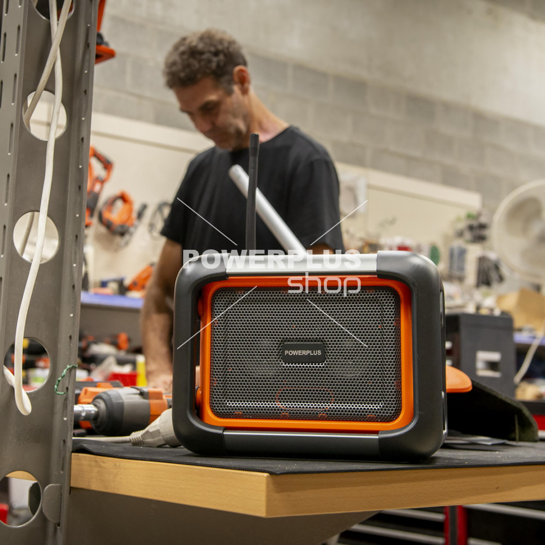 POWDP8061 - Aku stavební rádio 20V  plus  220V (bez AKU)