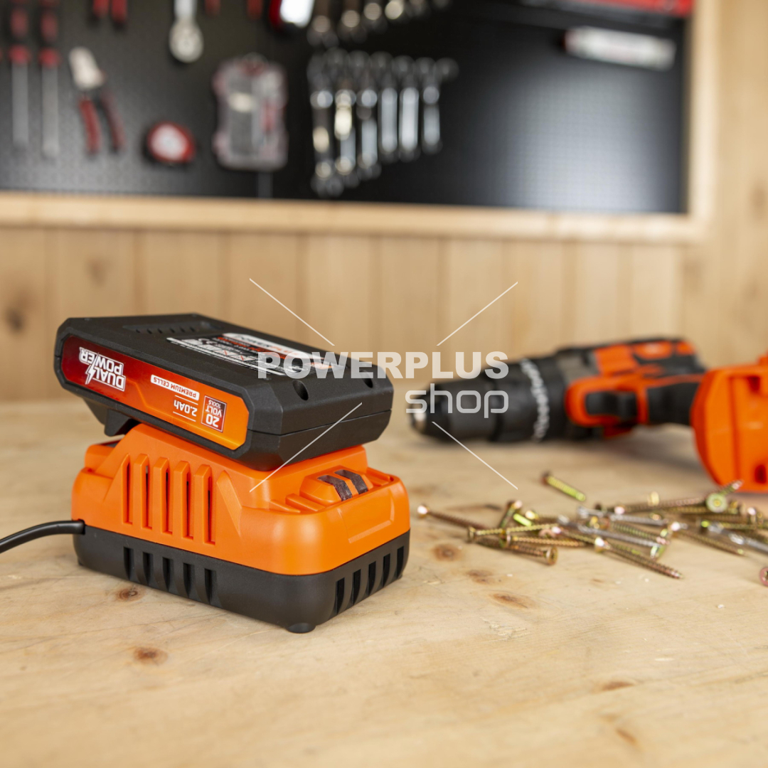 POWDP90620 - Nabíječka 20V/40V 2.0A  plus  Baterie 20V LI-ION 2,