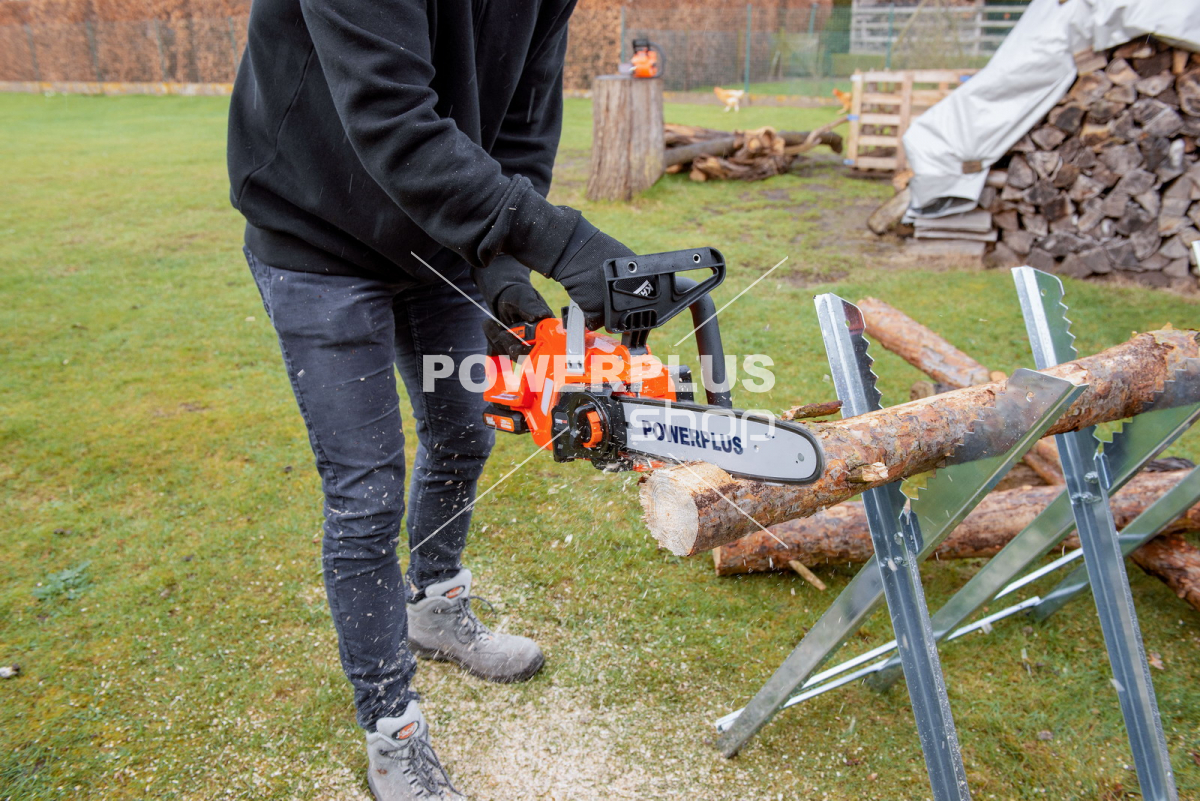 Modální Další obrázky pro POWDPG7570 - AKU řetězová pila 20V LI-ION 300mm (bez baterie)